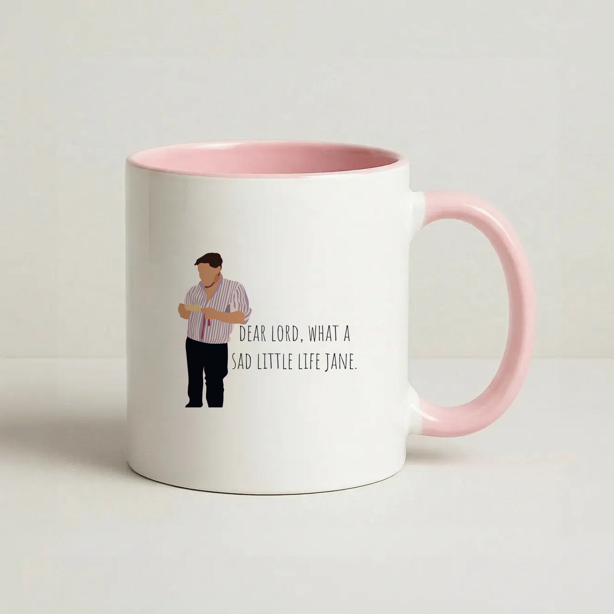Sad Little Life Jane - British Pop Culture Coffee Pink Mug