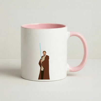 Kenobi Blue Lightsaber Coffee Pink Mug