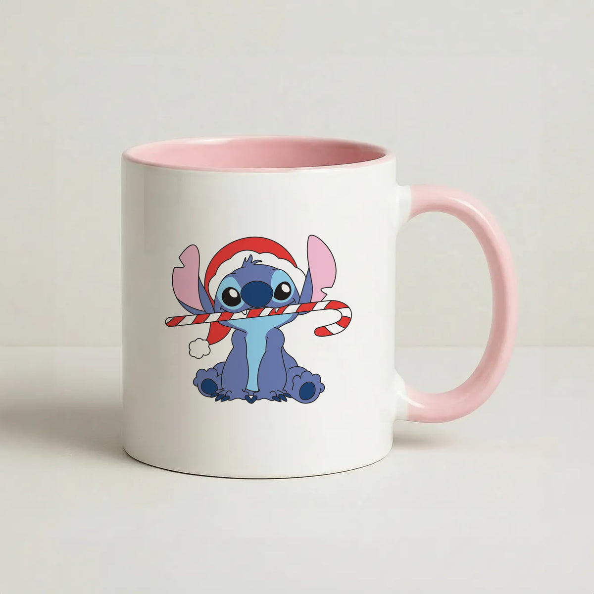 Cute Blue Alien Candycane Mug