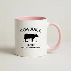 Cow Juice Coffee Pink Mug