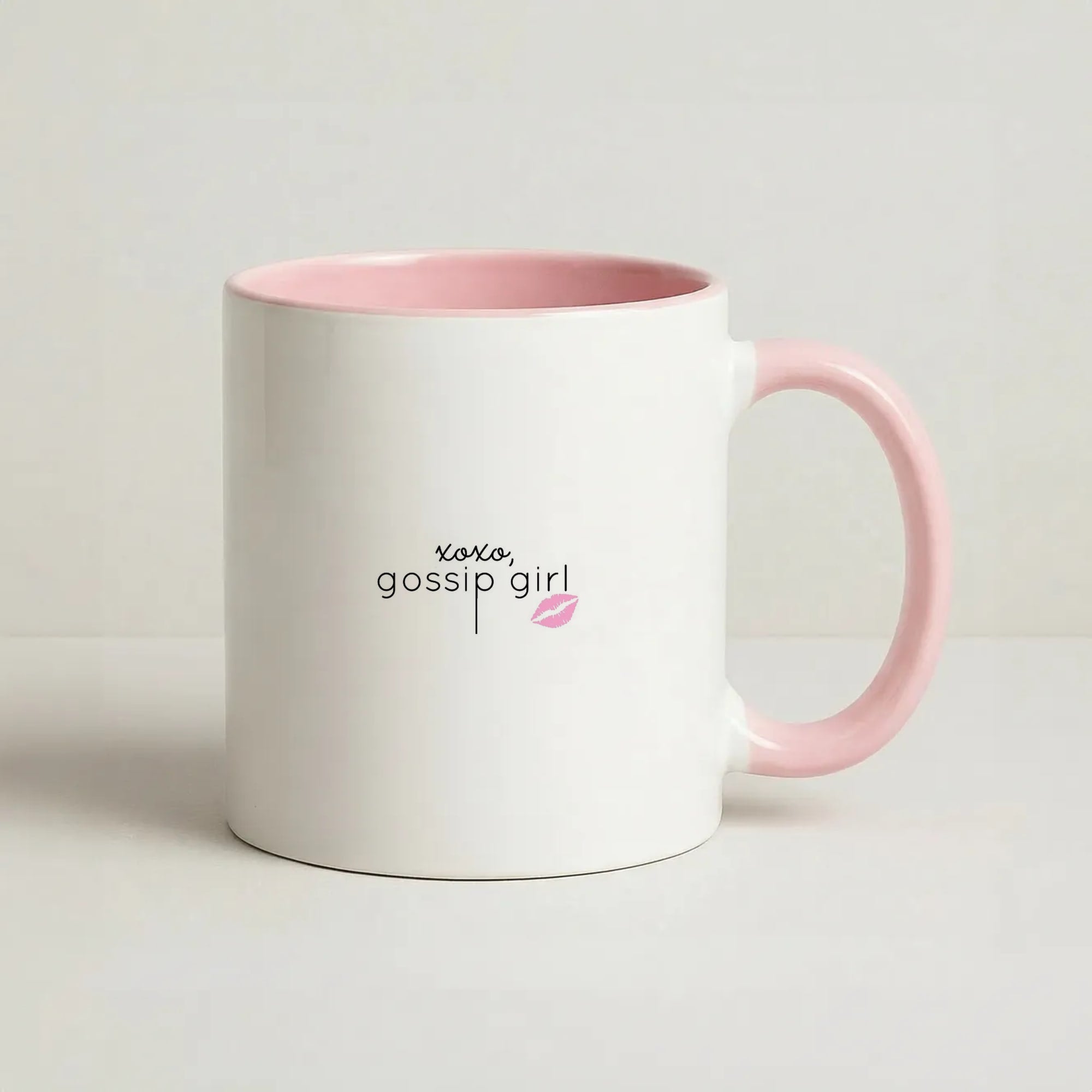 XOXO Gossip Coffee Pink Mug