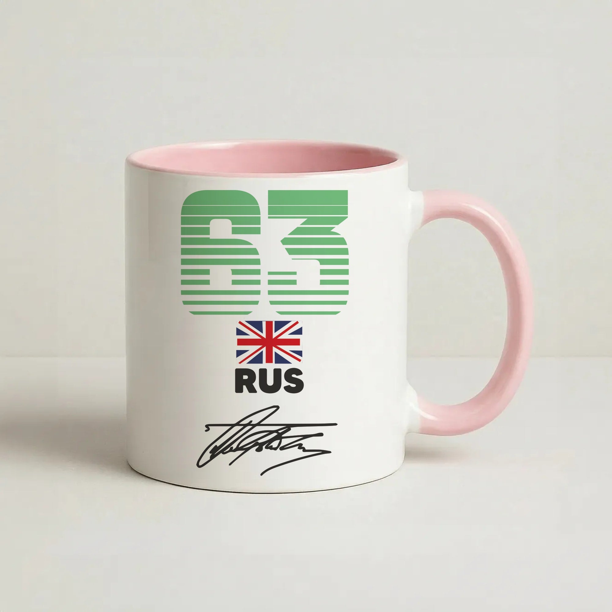 George Russel - F1 Coffee Pink Mug