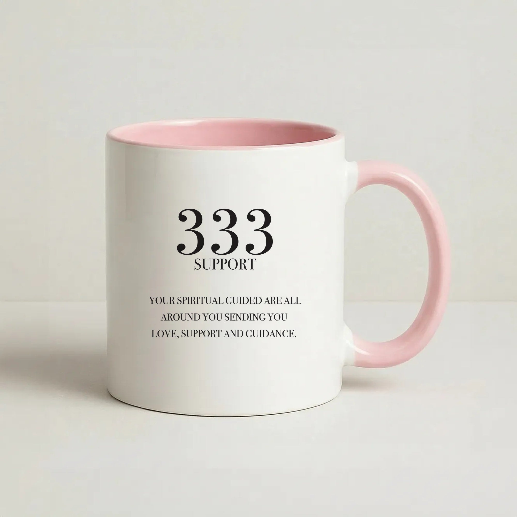 333 - Angel Numbers Coffee Pink Mug