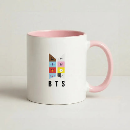 BT21 K-Pop Band Logo Coffee Pink Mug