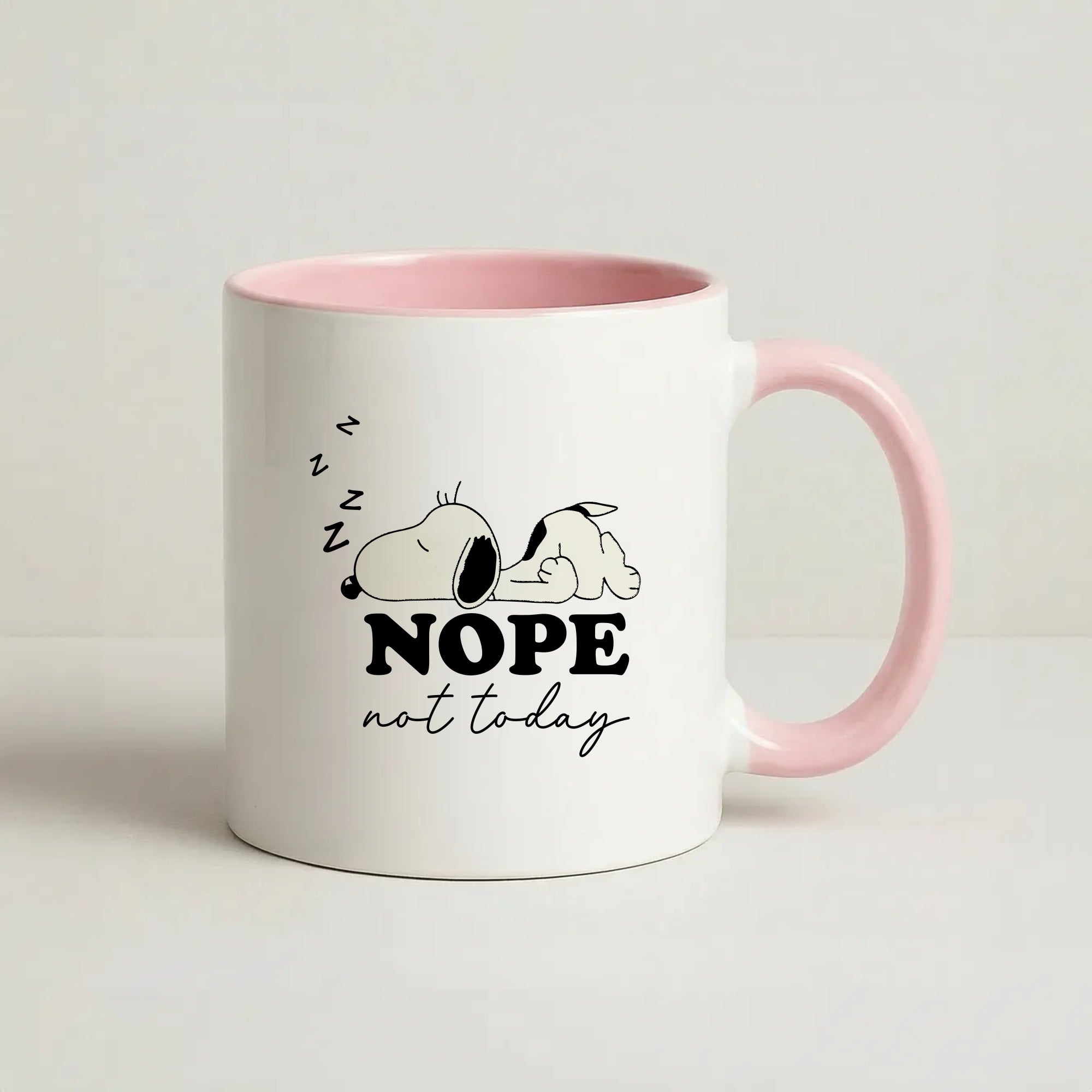 Nope, Not Today Coffee Pink Mug