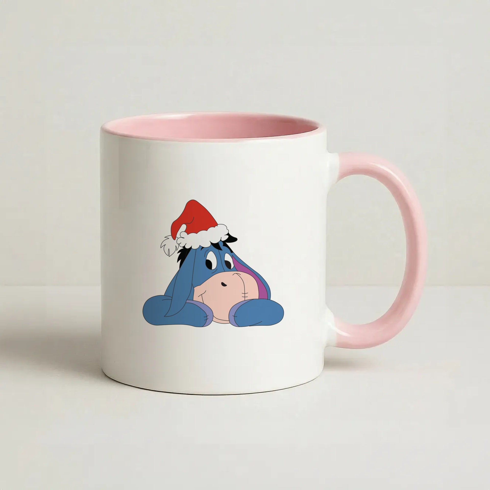 Donkey Pattern Christmas Coffee Pink Mug