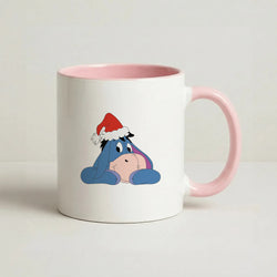 Donkey Pattern Christmas Coffee Pink Mug