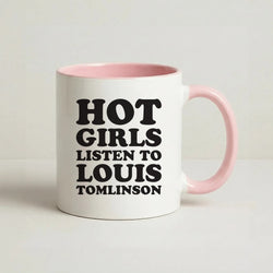 Hot Girls Listen To Louis Coffee Pink Mug