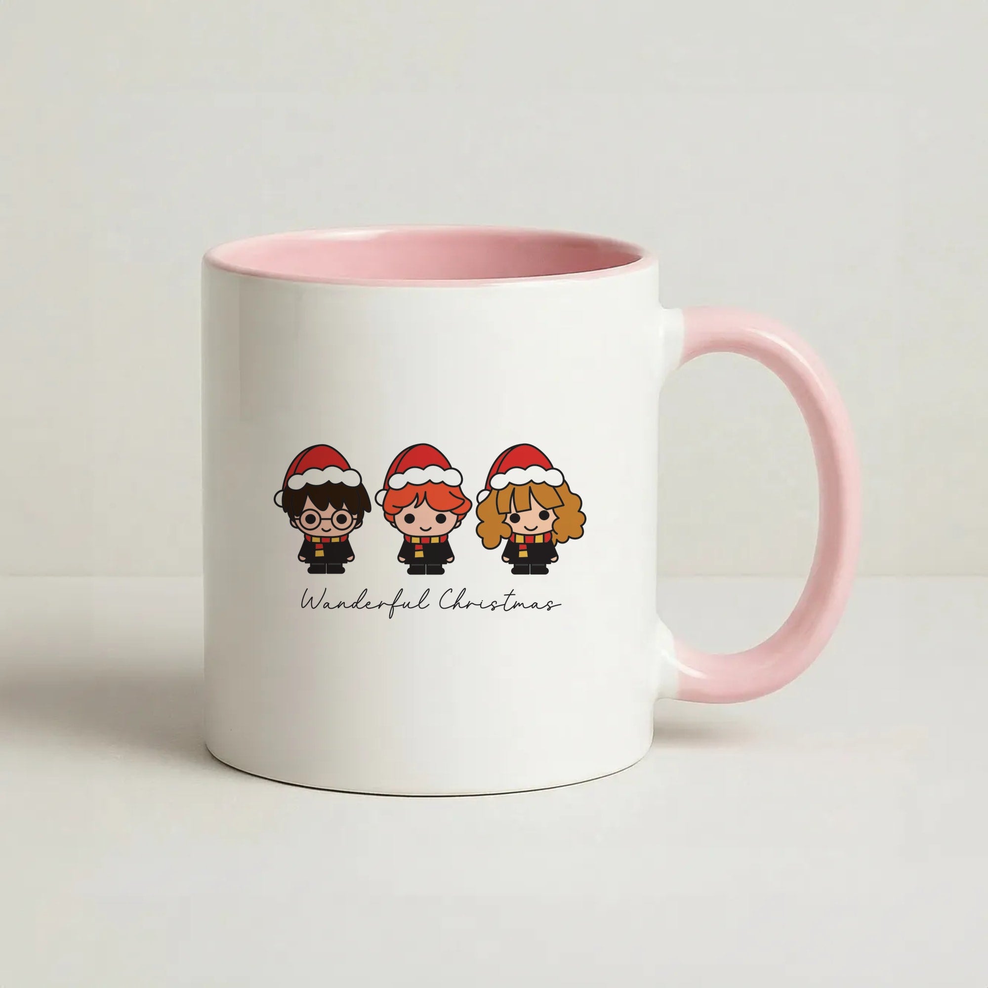 Wizards With Christmas Hats Coffee Pink Mug