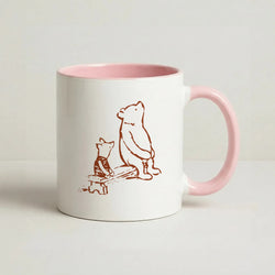 Winnie & Pig Coffee Pink Mug