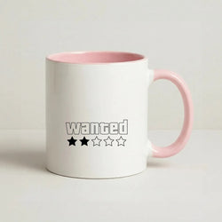 Wanted - Video Game Coffee Pink Mug