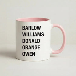 Take Band Members Names Coffee Pink Mug