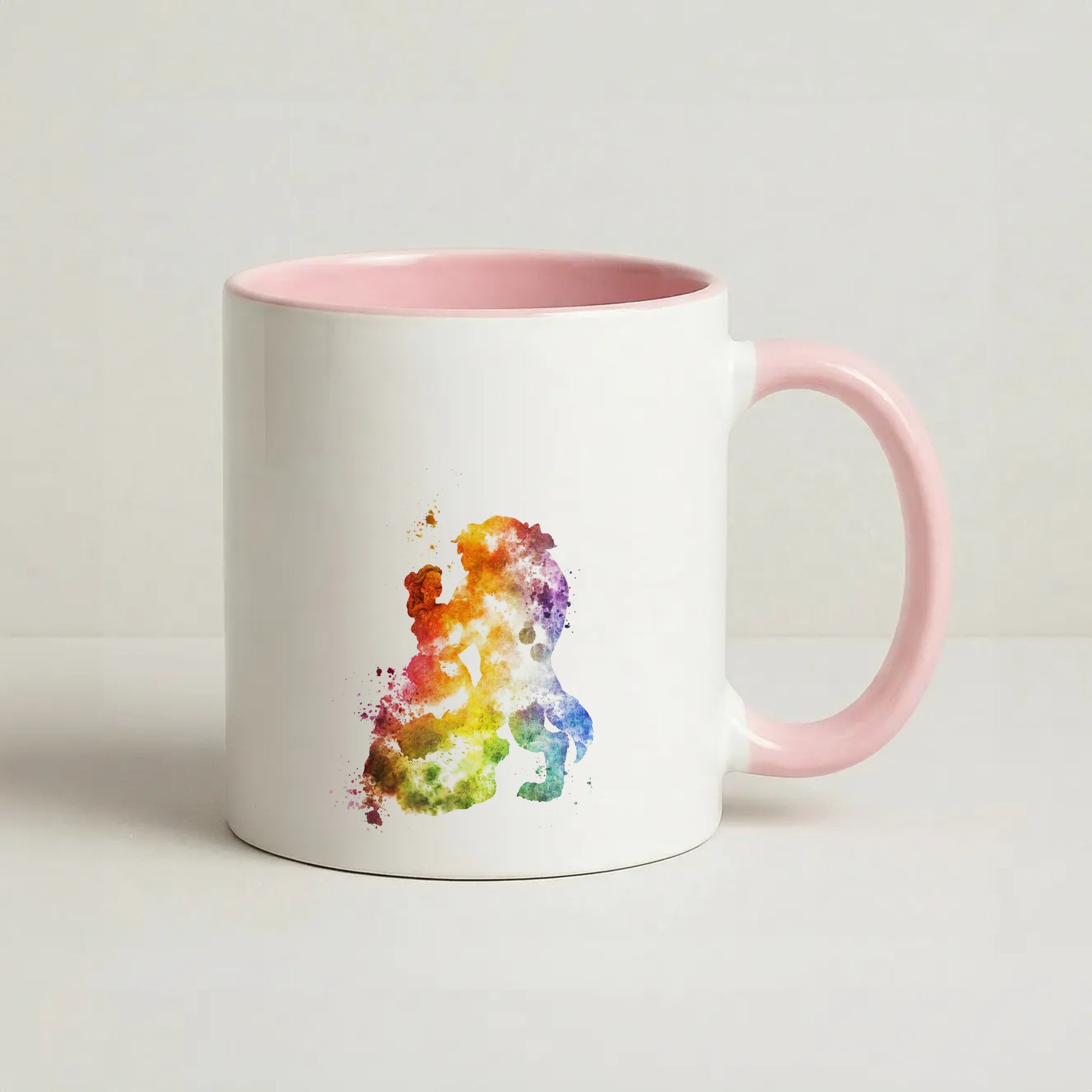 Watercolour Beauty Fairytale Coffee Pink Mug