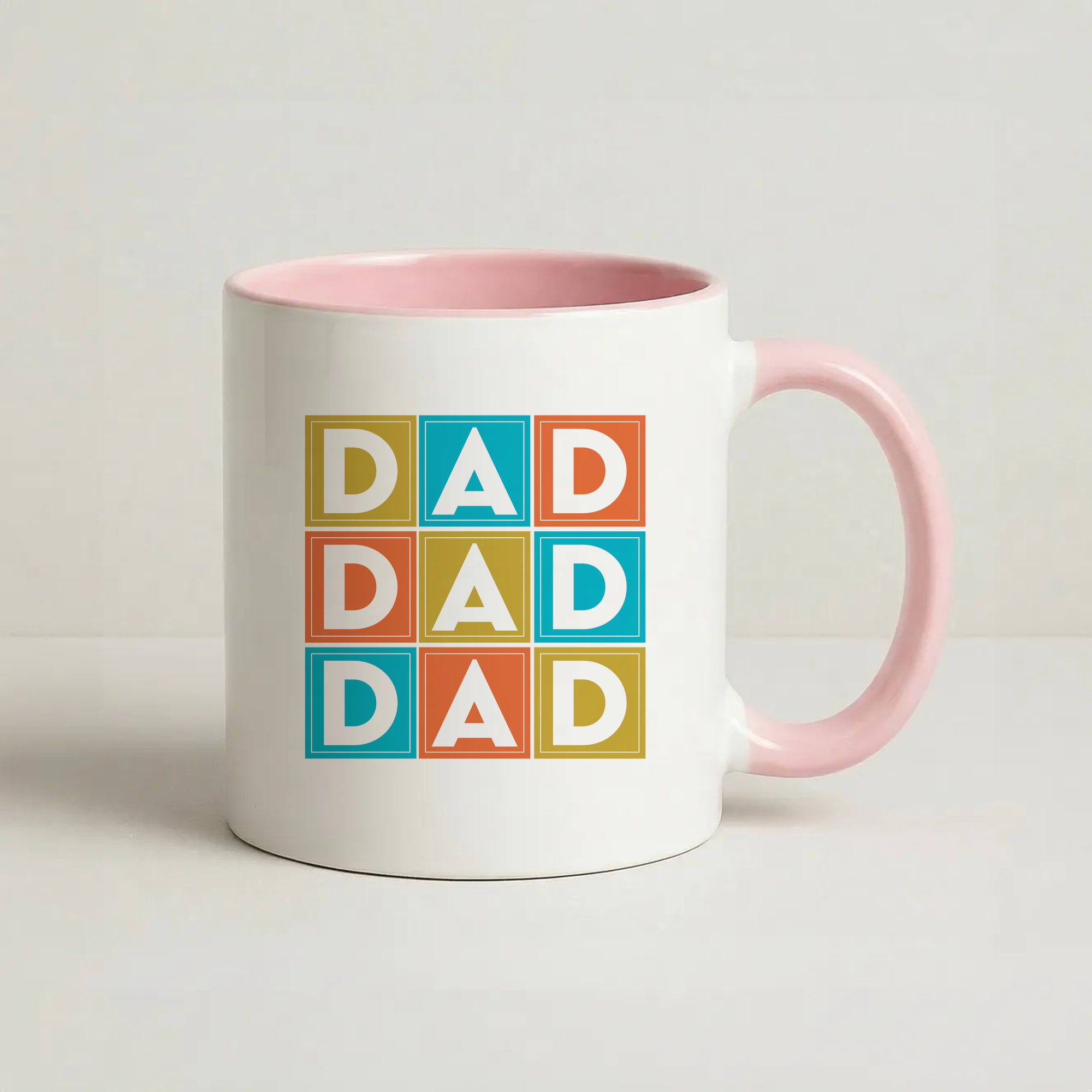 Dad Cubes Coffee Pink Mug