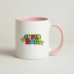 Super Dad  Coffee Pink Mug