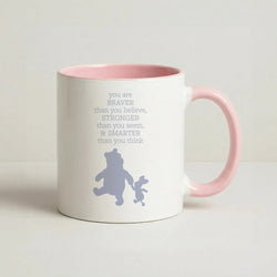 Braver, Stronger, Smarter Coffee Pink Mug