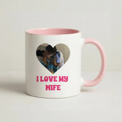 I Love My Wife - Personalised Couples Coffee Pink Mug