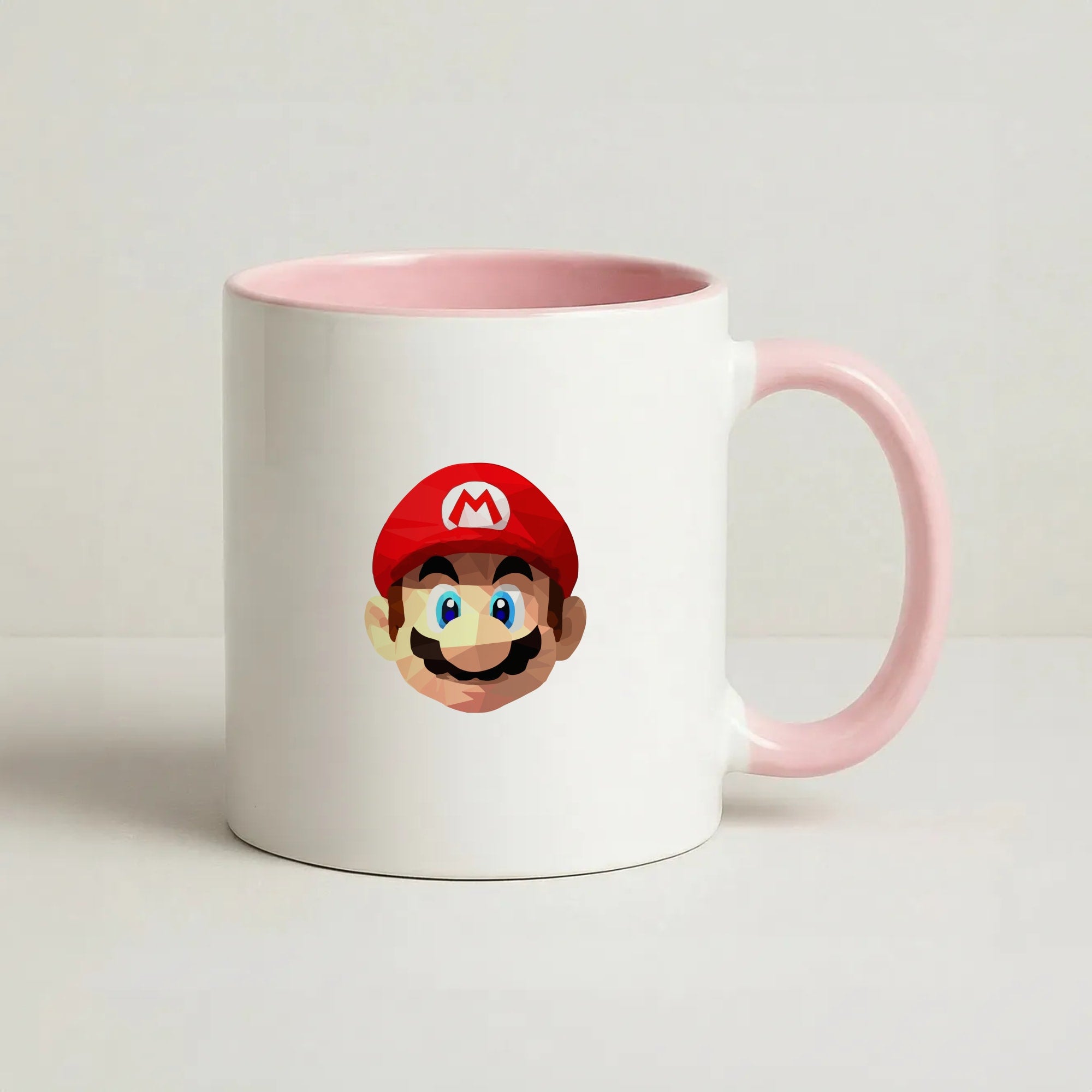 Mario Face - Mario Coffee Pink Mug