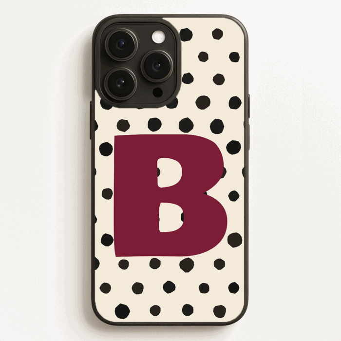 Polka Dot Initial Personalised Phone Case