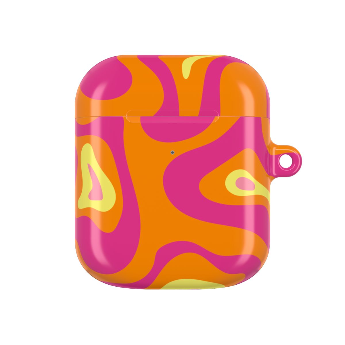 Orange And Pink Psychedelic Pattern AirPods Case