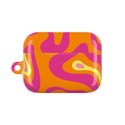 Orange And Pink Psychedelic Pattern AirPods Case 6
