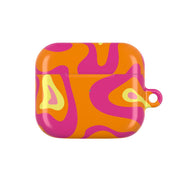 Orange And Pink Psychedelic Pattern AirPods Case 3