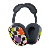 Abstract Flowers Checkered Pattern AirPods Max Case 2