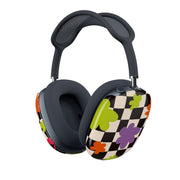 Abstract Flowers Checkered Pattern AirPods Max Case 1