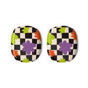 Abstract Flowers Checkered Pattern AirPods Max Case 3