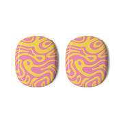 Yellow And Pink Waves Pattern AirPods Max Case 3