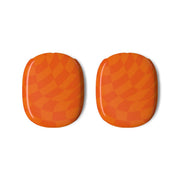 Orange Trippy Checkerboard Pattern AirPods Max Case 3
