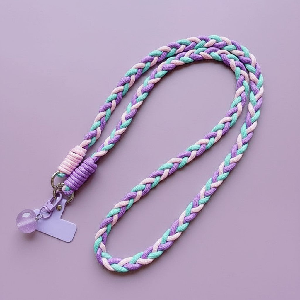 Crossbody Phone Strap - Purple, Pink & Green