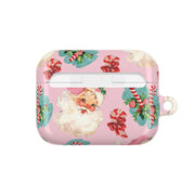 Pink Vintage Santa Christmas AirPods Case 7