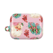 Pink Vintage Santa Christmas AirPods Case 6
