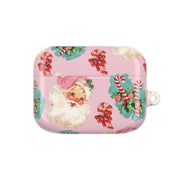 Pink Vintage Santa Christmas AirPods Case 5