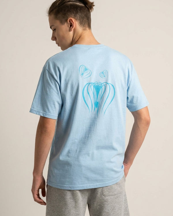 Tree Of Souls T-Shirt — Blue Back, worn