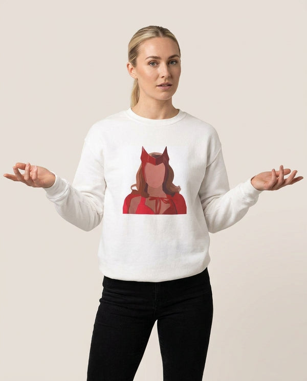 Wandavision Sweatshirt — White Front, worn