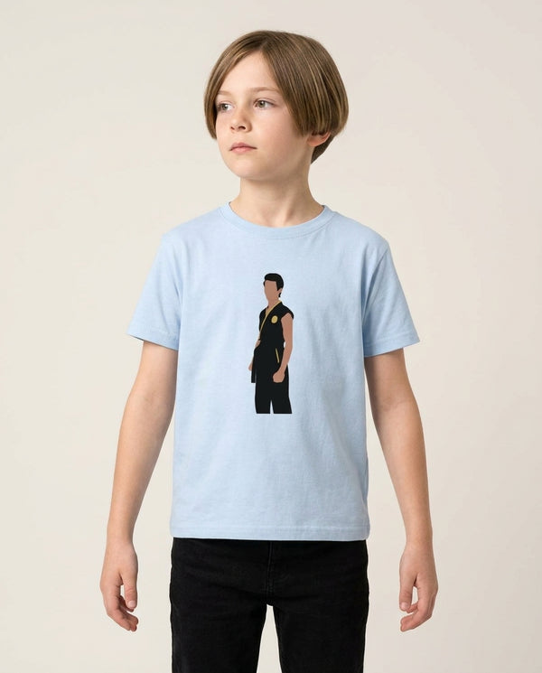 Miguel Diaz - C Kai Kids T-Shirt — Blue Front, worn