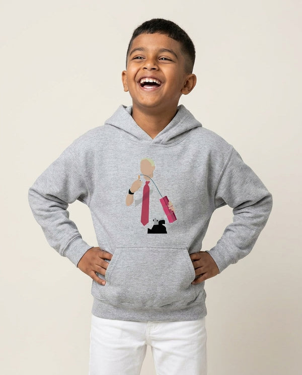 Dynamite Kids Hoodie — Grey Front, worn
