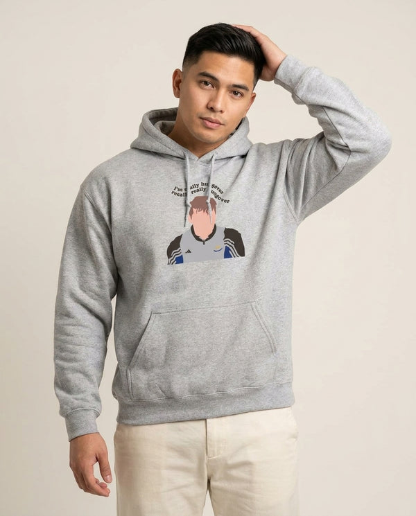 I'm Really Hungover - Fender Hoodie — Grey Front, worn