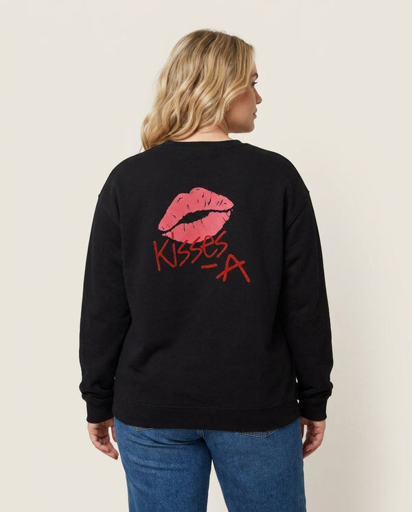 Kisses - A - Pretty Litte Liars Sweatshirt — Black Back, worn