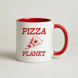 Retro Pizza Planet  Coffee Red Mug