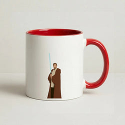 Kenobi Blue Lightsaber Coffee Red Mug