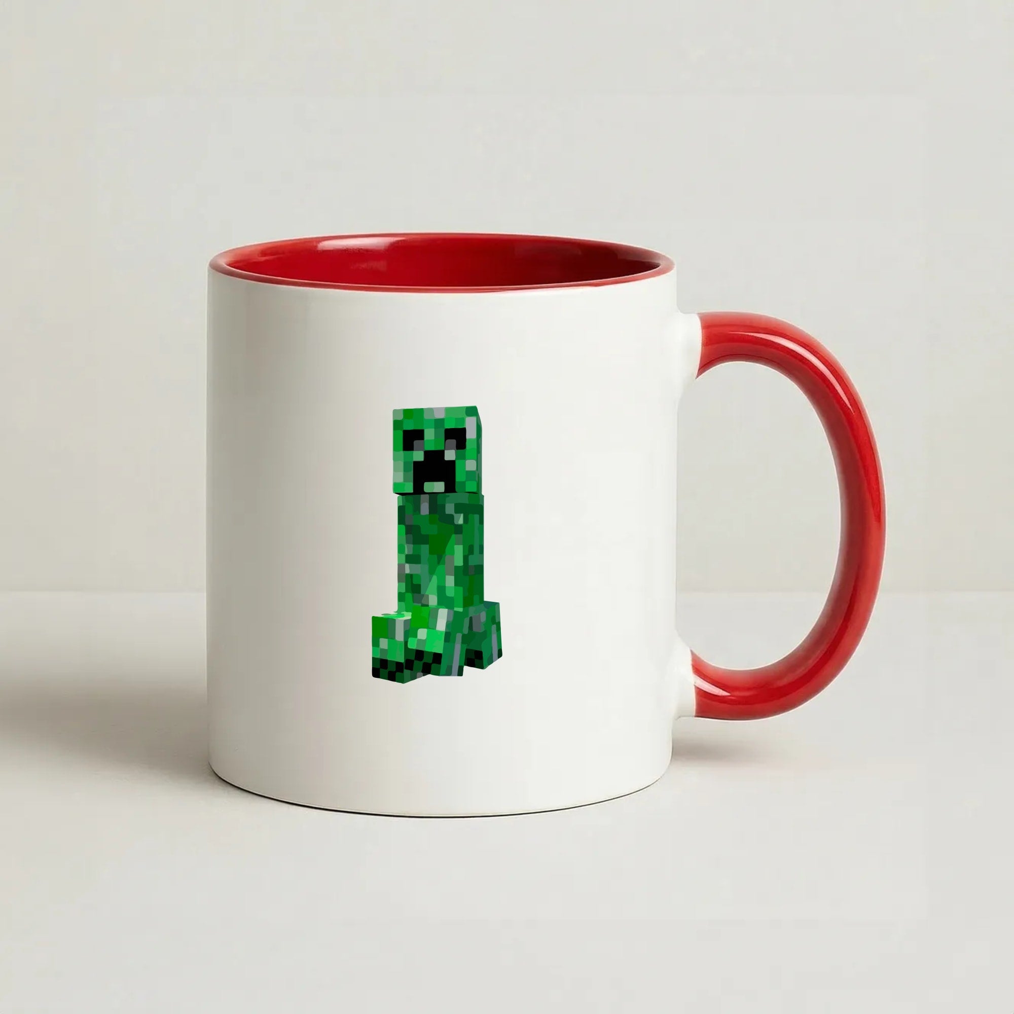 Mining Creeper Coffee Red Mug