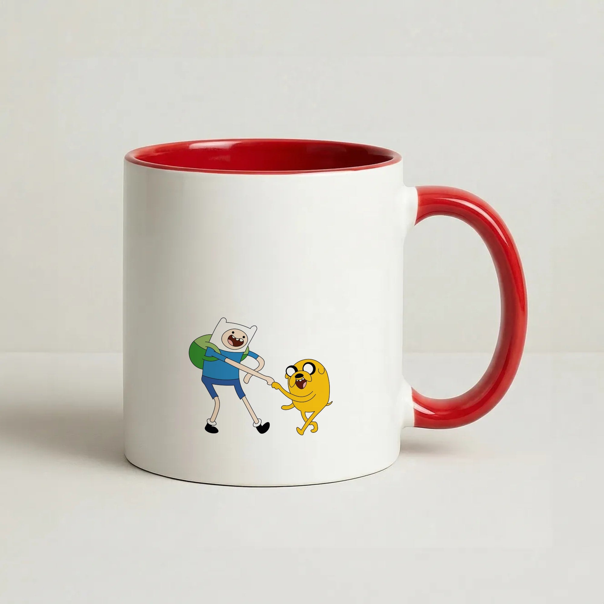 Jake The Dog And Finn The Human Coffee Red Mug