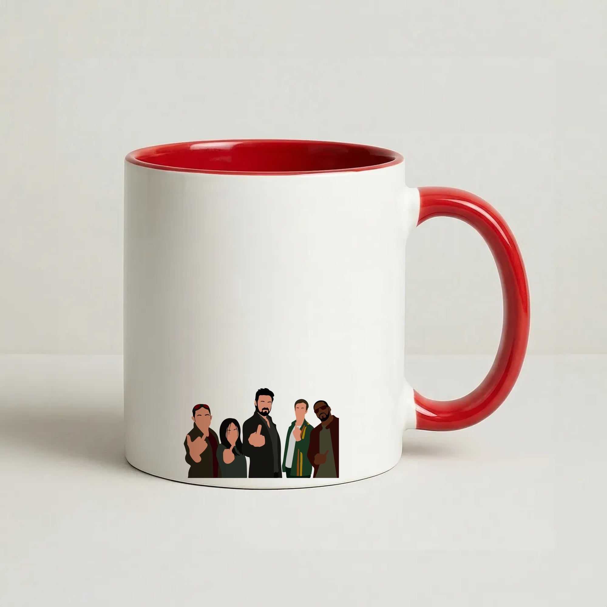 The Boys Coffee Red Mug