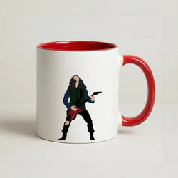 Eddie Munson Playing Guitar Coffee Red Mug