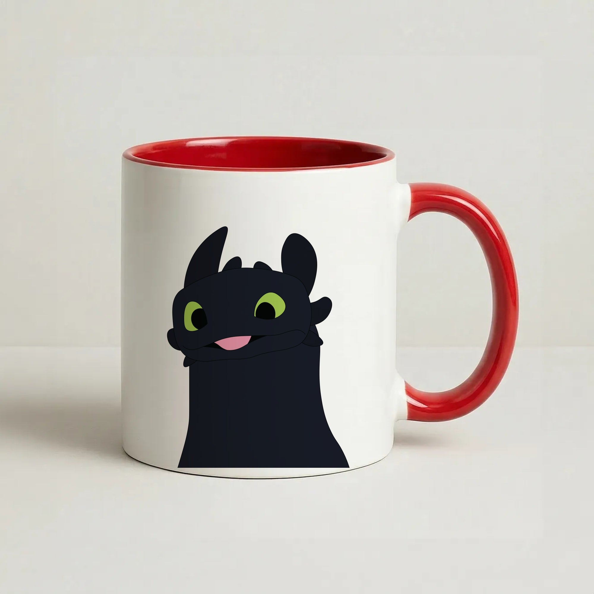 Black Fury Dragon Coffee Red Mug