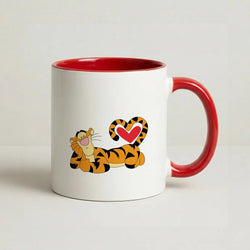Tiger Valentine's Coffee Red Mug