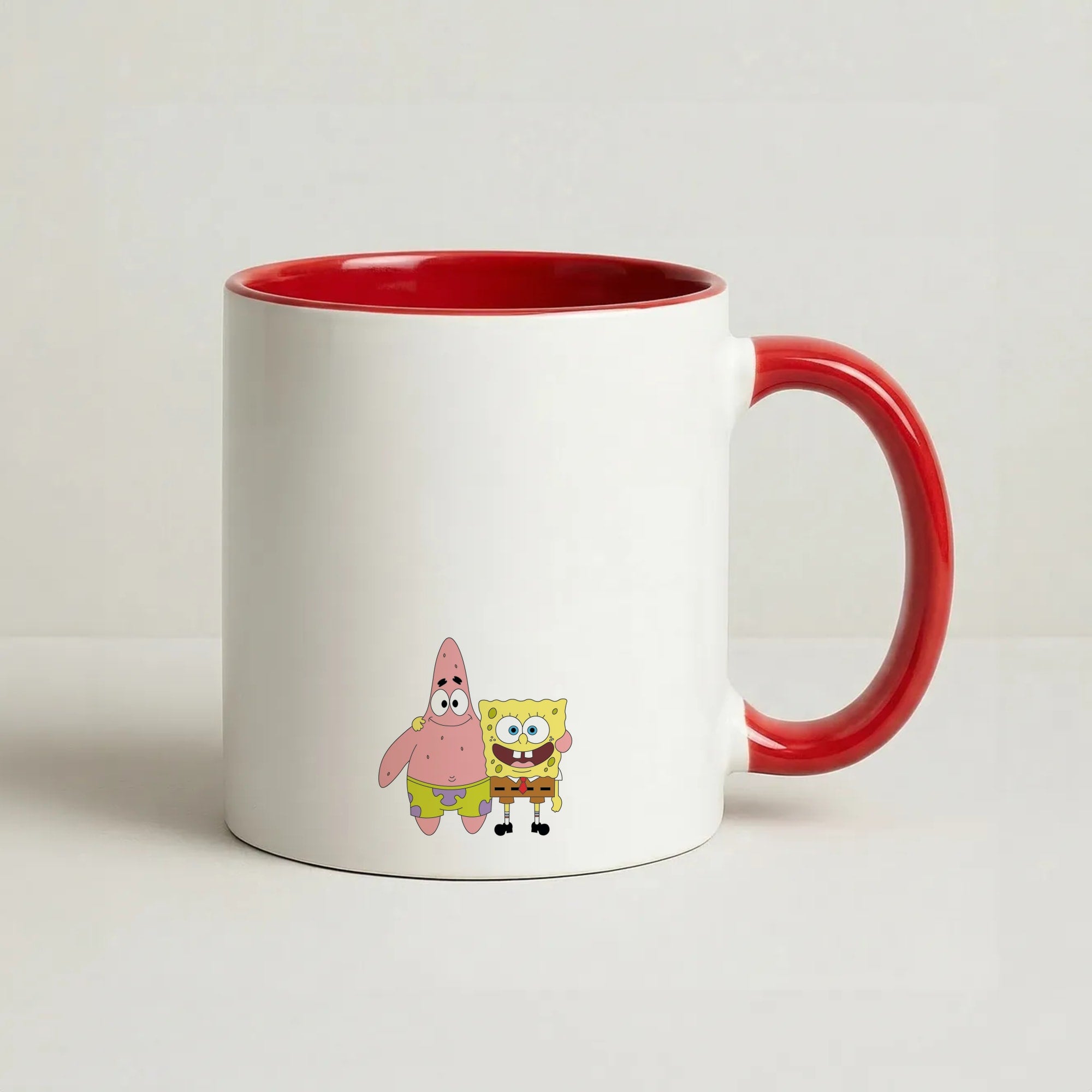 Patrick And Sponge Coffee Red Mug